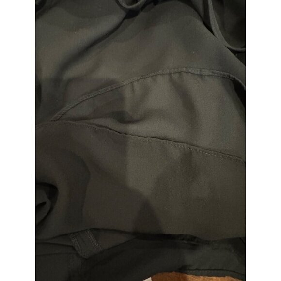 Ramy Brook Shirt Womens Extra Small Black Crepe Crew Neck Slit Sleeves Addy Top - Picture 9 of 11